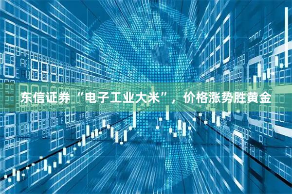 东信证券 “电子工业大米”，价格涨势胜黄金